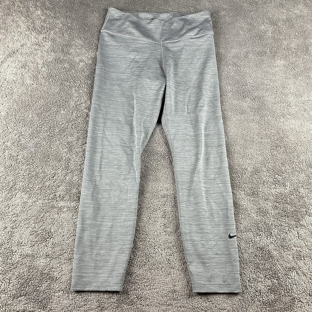 Nike One Luxe‎ Heathered Mid Rise Womens Medium Gray
